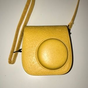 Yellow Leather Fujifilm Camera Instax Carrier Bag